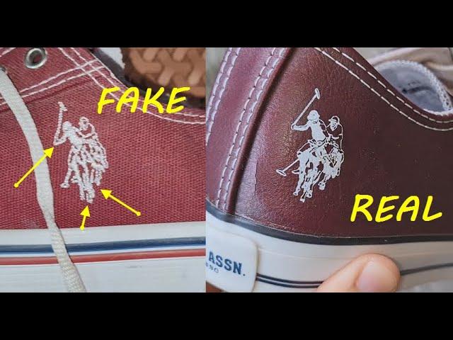 USPA shoes real vs fake. How to spot fake US Polo Association footwear