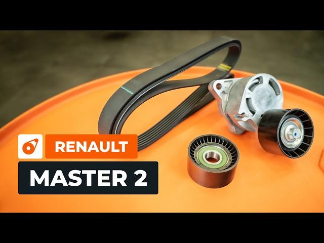 How to install new poly-V belt kit on the RENAULT MASTER 2 Van [AUTODOC TUTORIAL]