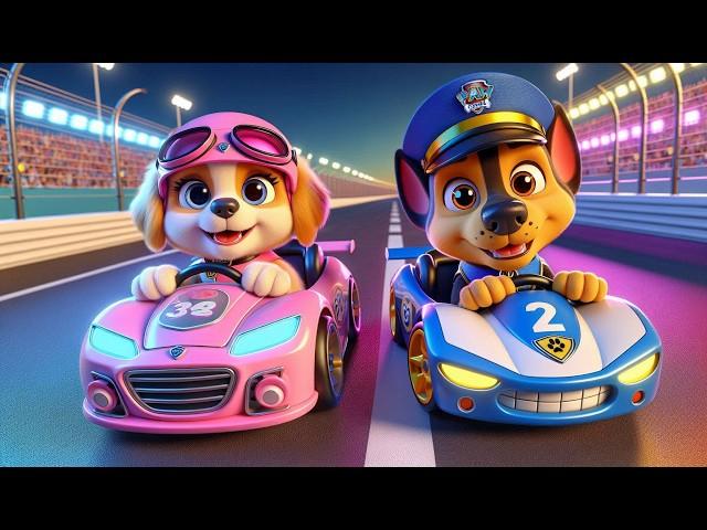 Paw Patrol Ultimate Rescue | Chase & Skye Joins F1 Racing?!Happy Life Story | Rainbow 3