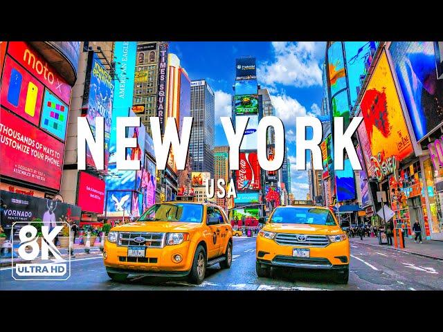 New York 8K UHD - Fly Over The City That Never Sleeps: Experience The Vibrant And Glamorous