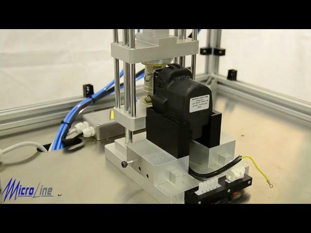 Test rig on ball valve motor/ Collaudo di motori di valvole a sfera