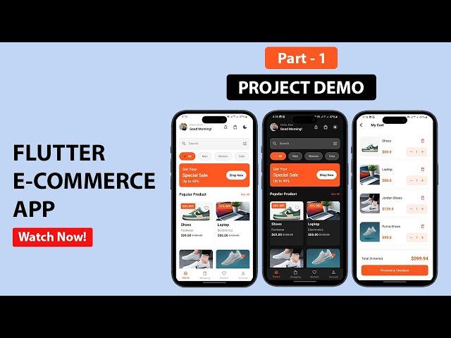 Flutter E-commerce App UI - Part 1 | Project Demo | Speed Code Tutorial