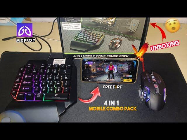 "4 IN 1 MIX PRO Combo" Unboxing and Complete Tutorial  | How to play free fire ⌨️️ 2024