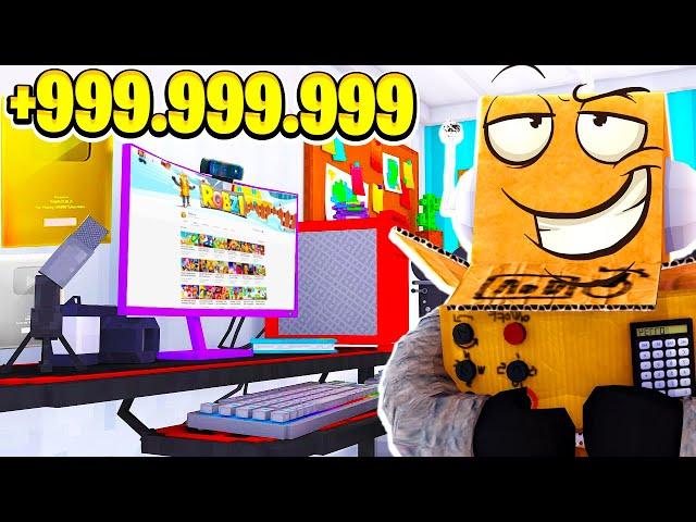 РОБЗИ ЮТУБЕР ТАЙКОН! 999.999.999 Подписчиков НУБ И ПРО ВИДЕО ROBLOX