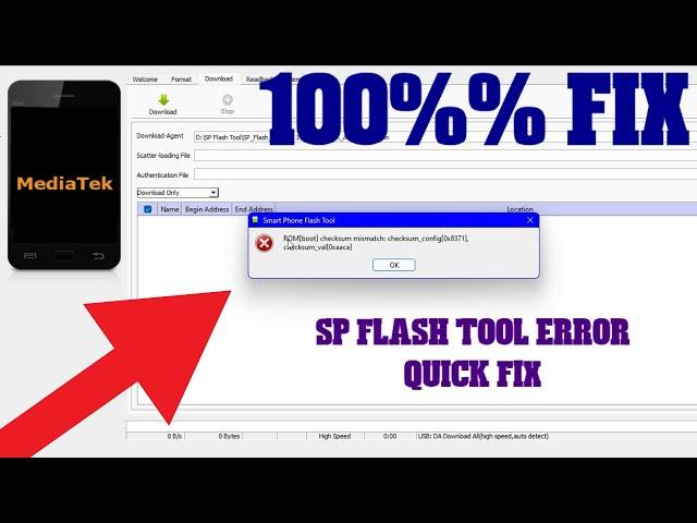 The secret solution to ROM[boot] Checksum mismatch error in SP Flash toolerror sp flash tool