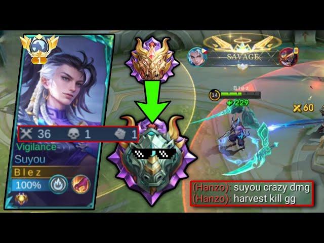 WELCOME EPIC!!! SUYOU PLAYER'S SOLO RANKED AFTER RESET SEASON (Kill 36 + Harvest Maniac Savage!!!)