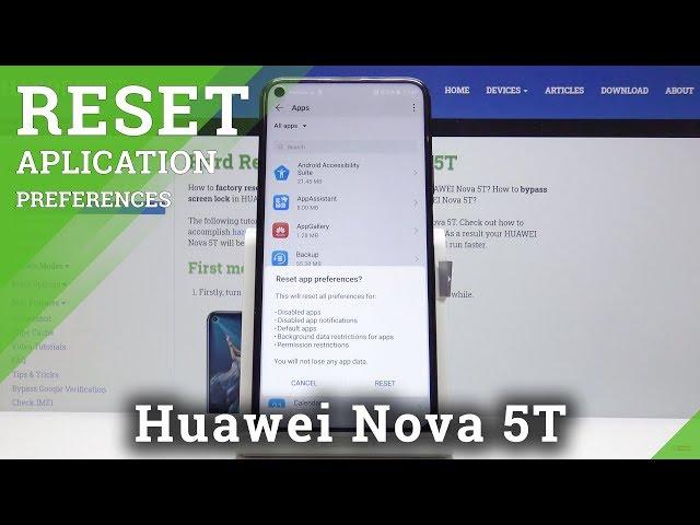 How to Reset App Preferences in HUAWEI Nova 5T