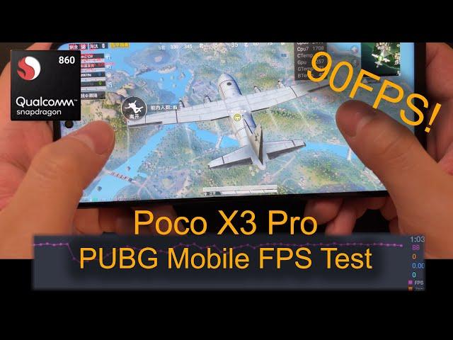 PUBG 90FPS! Poco X3 Pro Snapdragon 860 PUBG Gaming FPS Test | Best  $300 Phone?