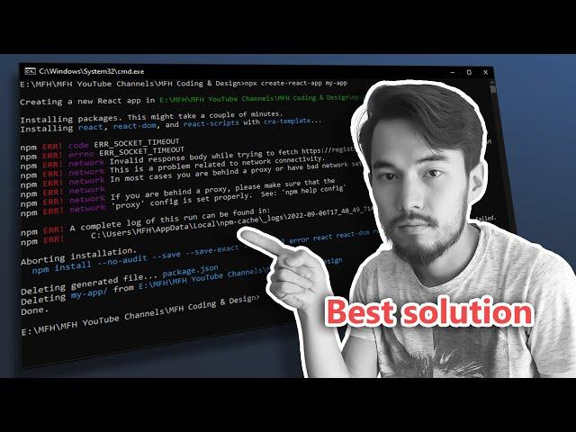 How to fix npx create-react-app error | npx create-react-app not working - solution