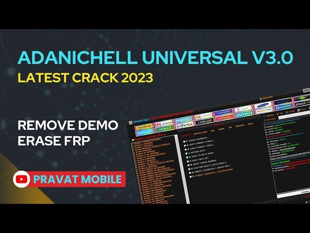 Adanichell Tools Universal Pro V3.0 Crack 2023  Remove Demo | Remove FRP/Mi Account |Format Unlock