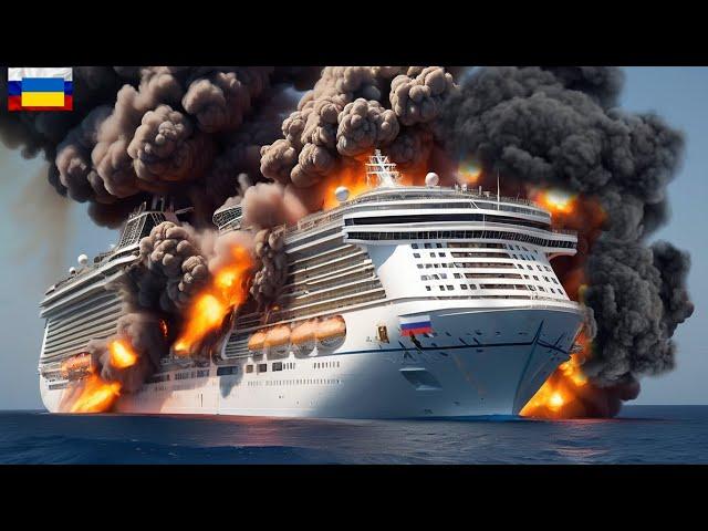 1 Minute ago! Russian Cruise Ship Full of North Korean Shells Destroyed by Guided Missile