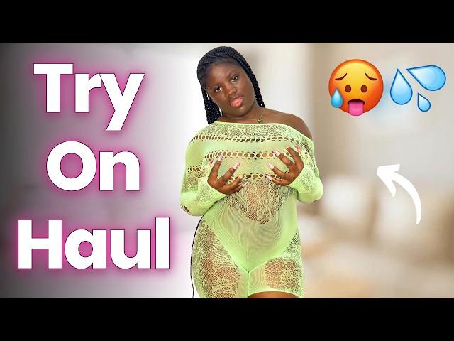 TRANSPARENT Lingerie TRY ON HAUL | No bra | See through | Close Ups