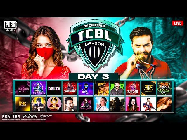 Pubg Mobile Live | TCBL season 3 - DAY 3 | Youtubers Battle | Hina Plays
