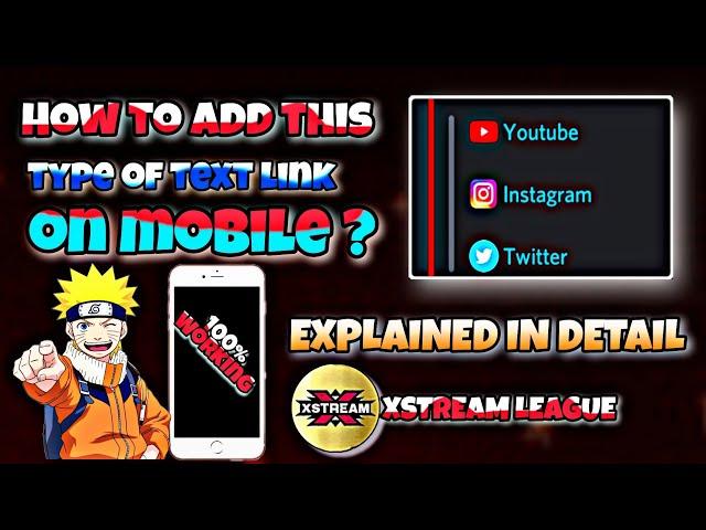 links with custom name in embed | links in embed | XSTREAM LEAGUE |#tutorial