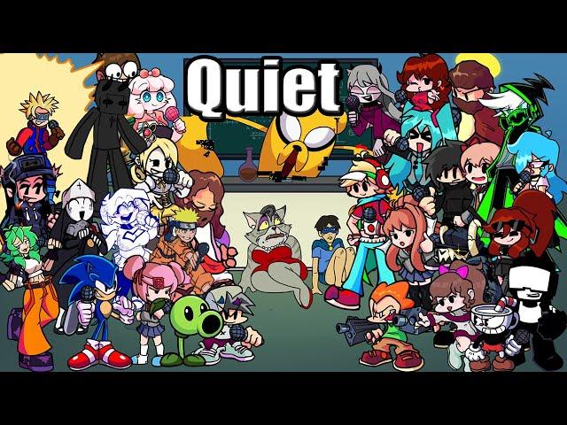 Quiet but Every Turn a Different Character Sings  (FNF Quiet but Everyone Sings It)