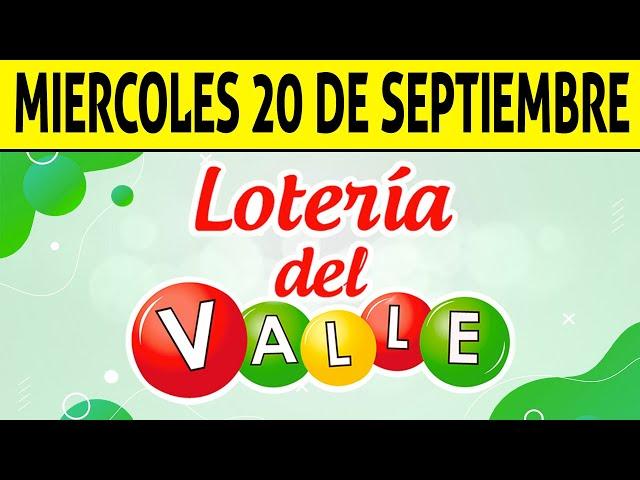 Resultados Lotería del VALLE del Miércoles 20 de Septiembre de 2023 | PREMIO MAYOR 