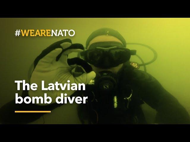 The Latvian diving for bombs - #WeAreNATO