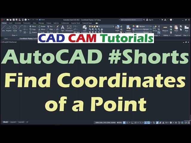 AutoCAD Find Coordinates of a Point #Shorts