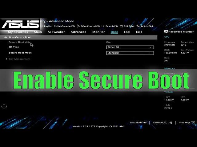 ASUS Secure Boot Enable | Rambo Tech |