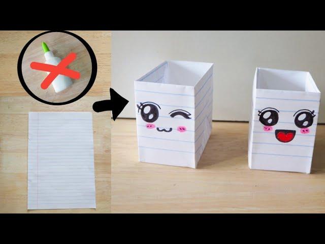 DIY Paper Box /Easy Origami Box Tutorial / School Crafts | สอนพับกล่องกระดาษง่ายๆ