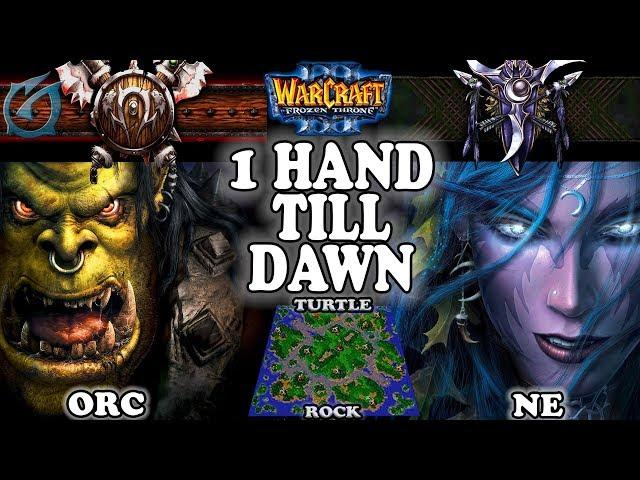 Grubby | Warcraft 3 TFT | 1.30 | ORC v NE on Turtle Rock - 1 Hand Till Dawn