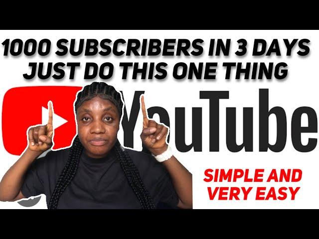 GET 1000 SUBSCRIBERS IN 3 DAYS  #seo