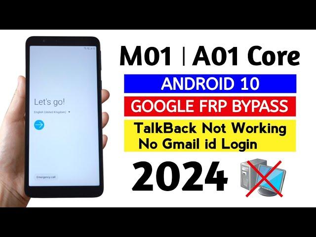 Samsung M01 | A01 Core (M013F-A013F) Gmail Frp Bypass (WITHOUT PC) 2024.