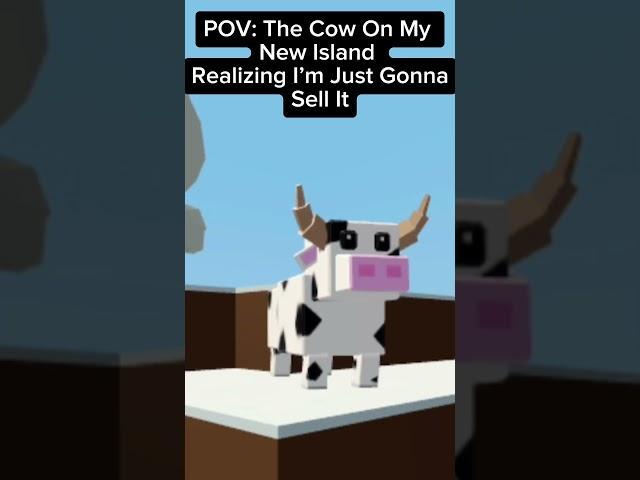 POV: the cow on my new island #roblox #islands #robloxgame #funny