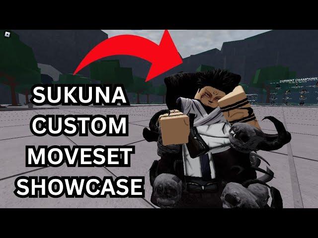 Custom Sukuna Moveset Showcase In The Strongest Battlegrounds!