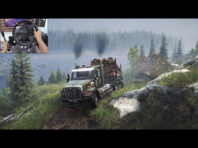 Logging in a forest - Western Star 47X - SnowRunner | Thrustmaster TX