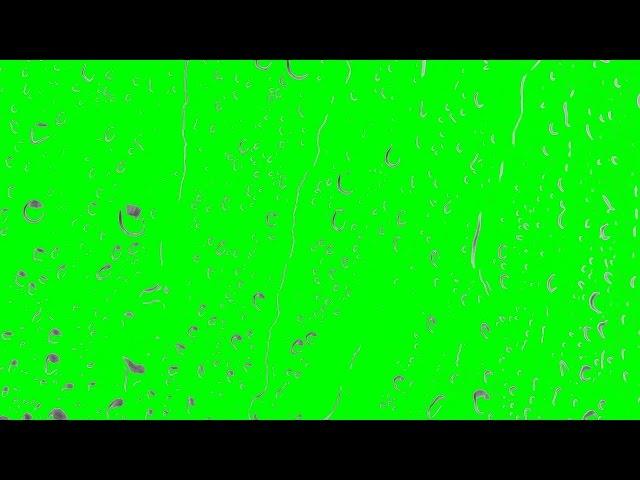 Rain Drops on Glass Window -1080p Green Screen