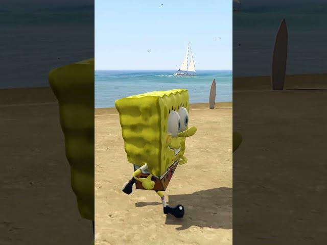 SpongeBob  | Beach ️ | #shorts