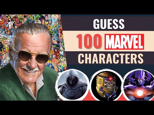 Ultimate Marvel Comics Quiz! | Guess 100 MARVEL characters from the comics (HARD!)