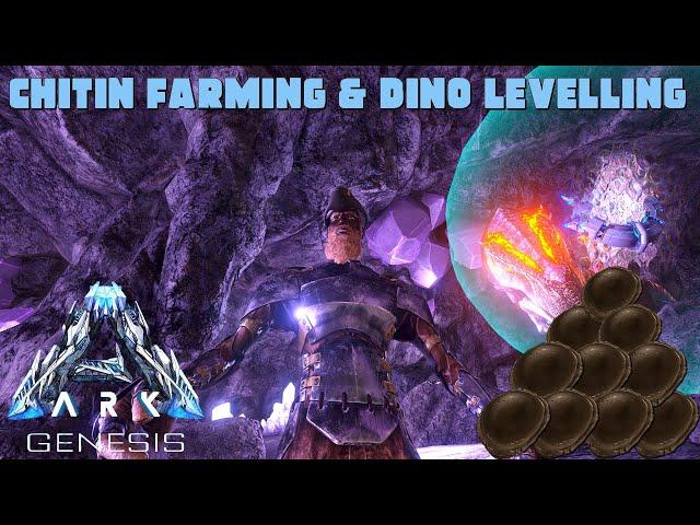 ARK: Genesis - EASY Chitin Farming & Levelling Up Dinos!!!