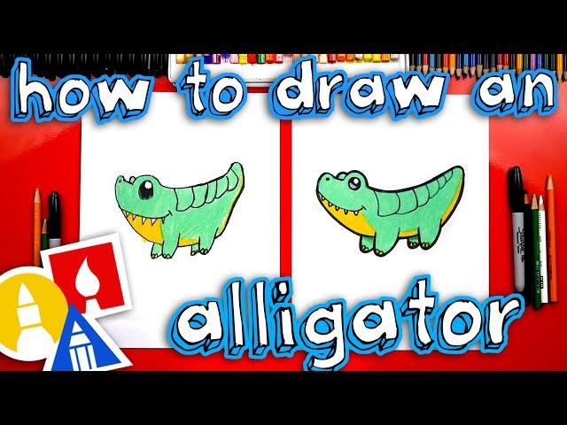 How To Draw A Cartoon Alligator