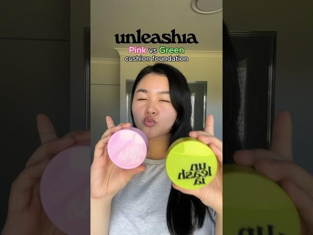 Unleashia Pink vs Green Cushion Foundations #shorts #cushionfoundation #kbeauty #unleashia