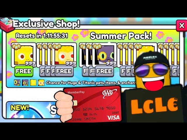 i SPENT $65,705 to HACK Summer Pack (SOO MANY FREE HUGES) Pet Sim 99