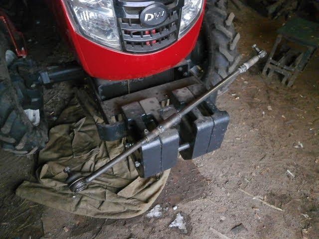 самодельная рулевая тяга для китайского мини трактора/hand-made Tie Rod