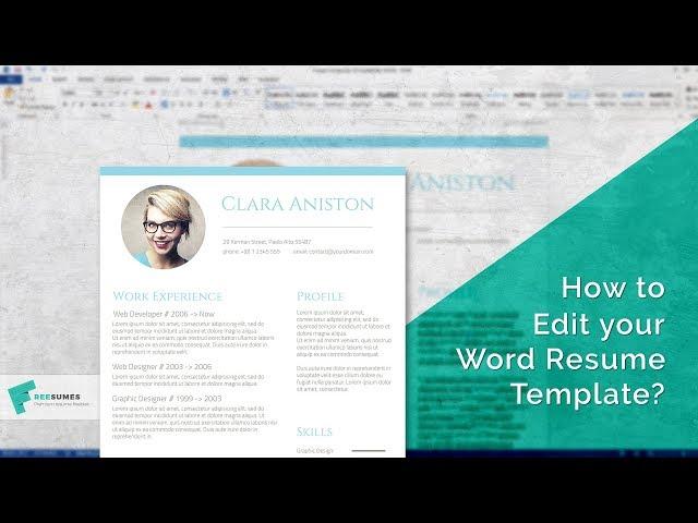 How To Edit Your MS Word Resume Template | Step By Step Tutorial