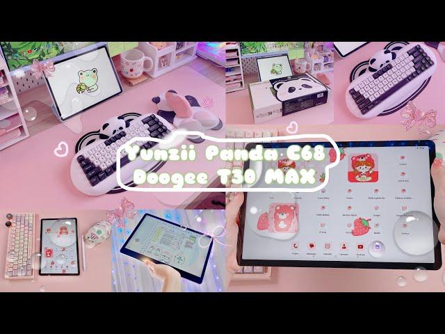 Unboxing A Panda Keyboard + New Tablet | Yunzii C68 Panda + Doogee T30 Max 