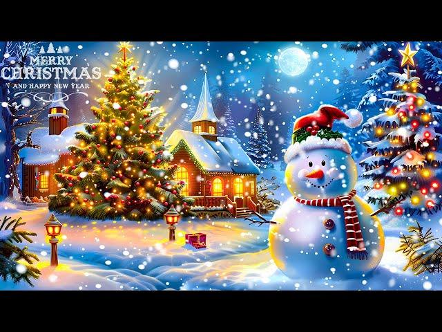 Beautiful Snowy Christmas AmbienceRelaxing Christmas Carol Music  Peaceful Christmas Atmosphere