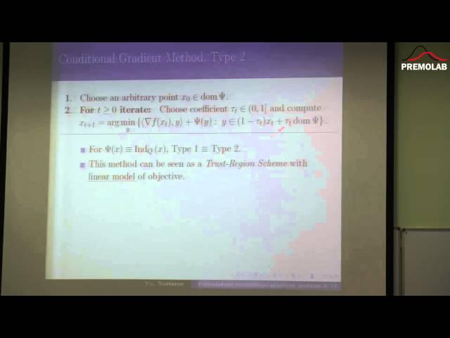 Yuriy Nesterov: Complexity bounds for primal-dual methods minimizing the model of... Feb 27, 2015