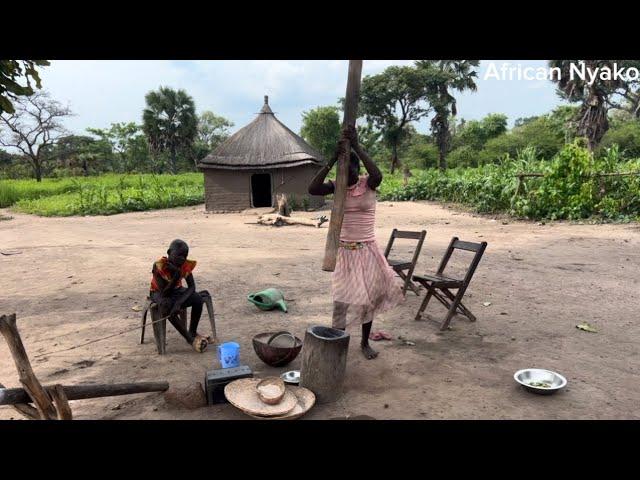 African village life/13yrs Old Collecting Firewood in an African village #shortvideo #cooking