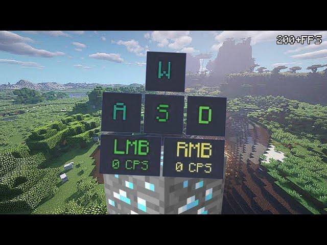 RGB Keystrokes With Cps Counter For MCPE 1.20+ (Fps Boost+)