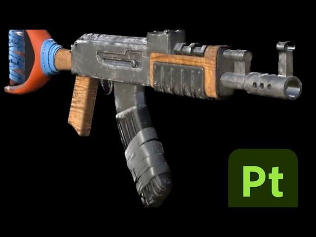 RUST AK-47 Texturing on SUBSTANCE PAINTER