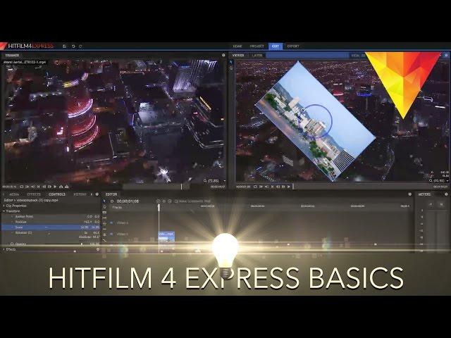 Hitfilm 4 Express Beginner's Tutorial - Adding video, music, effects, text and exporting