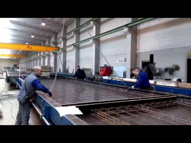 Tilting table for production of precast wall panels