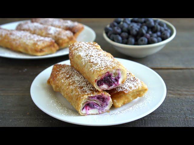 Blueberry Cream Cheese Egg Rolls