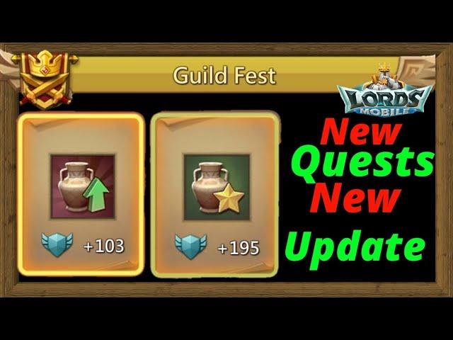 New Enhance Artifact Upgrade Task Quest In Guild Fest Lords Mobile ! New Update Lords Mobile