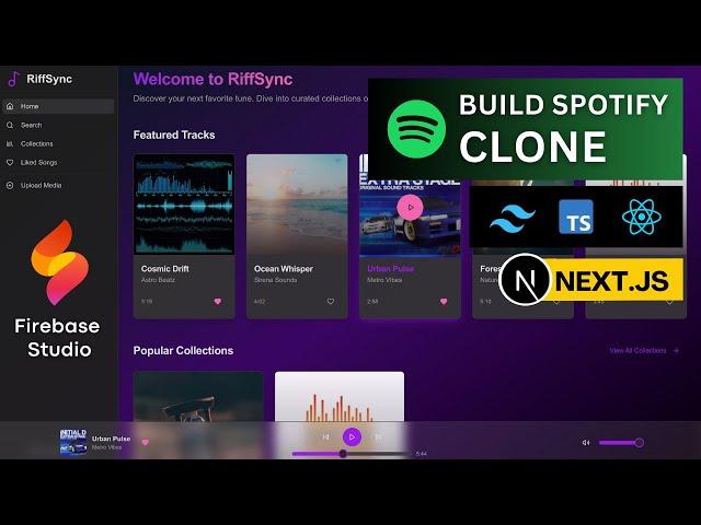 Build Spotify Clone in Next.js using Firebase Studio | Vibe Coding
